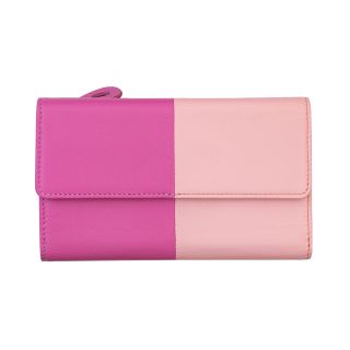 Prime Hide Clara Large Two-Tone Bifold Leather Purse 6101 by Primehide