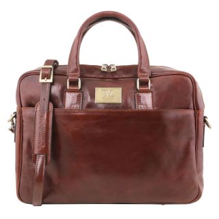 Tuscany Leather Laptop Briefcase with Front Pocket TL141241-main by Tuscany Leather