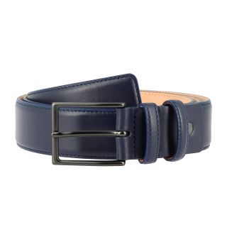 Dudu Men's Navy Italian Leather Belt 620-1576-14 by Dudu color Navy