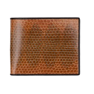 Orange-Red Real Sea Snake Skin Mens Designer Wallet snk11ORG by Real Mens Wallets color Red