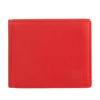 Dudu Colourful Collection Tazio Mens Red Multi Colour Leather Wallet RFID 534-473-06 by Dudu color Red