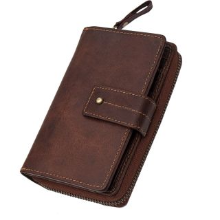 Branco Ladies CABRITO Brown Leather Notecase Wallet Purse br-79373-brown by Branco color Brown