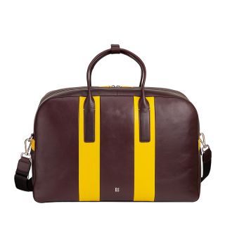 DUDU Cambridge Colorful Leather Duffle Bag 534-7500-burgundy by Dudu color Burgundy