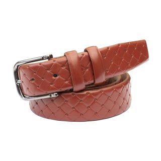 Prime Hide Men's Tan Patterned Belt 401-tan by Primehide color Tan