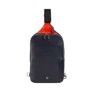 Dudu Mens Soft Leather Colourful Sling Backpack Bag 534-6015 by Dudu