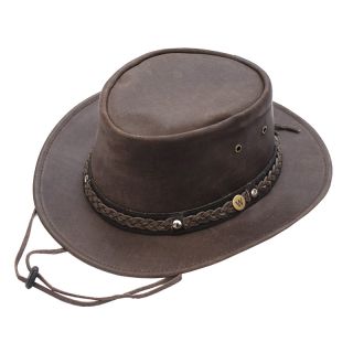 Wombat The Prospector Leather Hat Prospector by Wombat color Brown