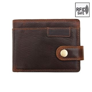 Prime Hide Kara RFID SAFE Mens Brown Leather Wallet New York Collection 1958/02 by Primehide color Brown