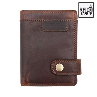 Prime Hide Kara RFID Blocking Luxury Brown Leather Wallet New York Collection 1958/05 by Primehide color Brown