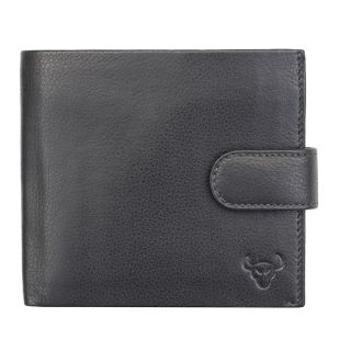 Kenneth Brownne Black Hide Leather Wallet with Tab 61926BLK by Kenneth Brownne color Black