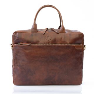 Prime Hide Leather Laptop Business Bag 2003-brn by Primehide color Brown