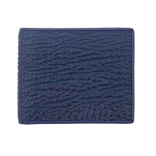 Tough Blue Shark Skin Trifold Wallet Shark-1 by Real Mens Wallets color Blue