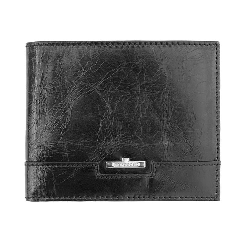 Tavecchi Vintech Collection Luxury Italian Leather Mens Wallet Black