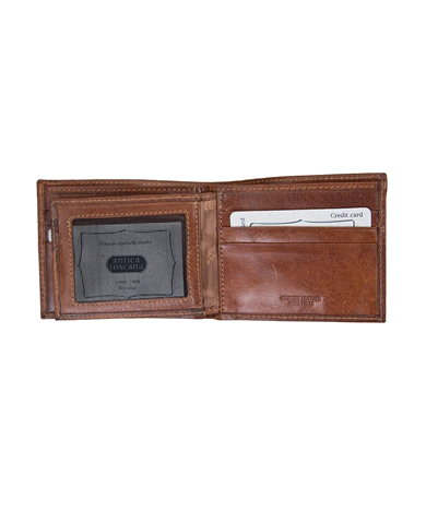 Mens Leather wallet with ID Pouch