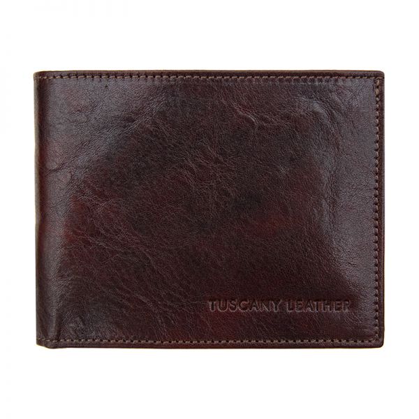 NEW Mens QUALITY Italian Leather Tab Bi-Fold WALLET by Kenneth Brownne Gift Box 